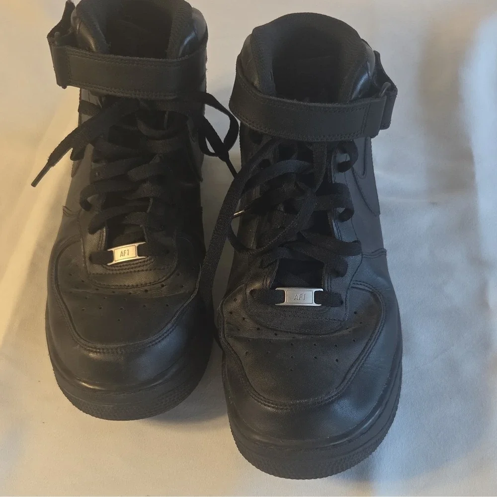 Nike Air Force 1 Men's High Top Black Lace-Up Athletic Sneaker